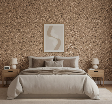 Carta da parati moderna texture terrazzo classico marrone - TenStickers