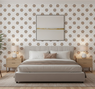 Carta da parati moderna texture terrazzo fiorito - TenStickers
