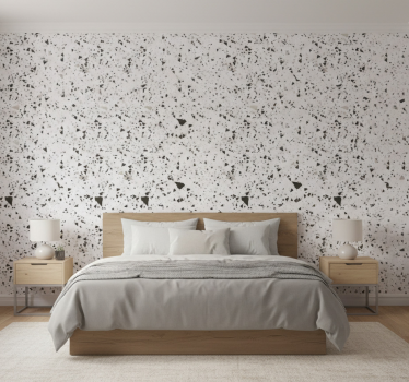Carta da parati moderna texture terrazzo grigio bianco nero - TenStickers