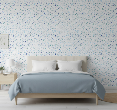 Carta da parati moderna texture tonalità blu terrazzo - TenStickers