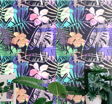 Carta da parati natura armonia floreale tropicale - TenStickers