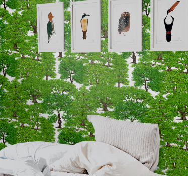 Carta da parati alberi modello forestale realistico - TenStickers
