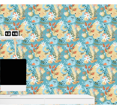 Carta da parati floreale vento fiorito - TenStickers