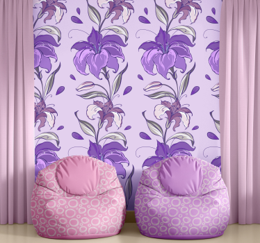 Carta da parati natura fiori rosa - TenStickers