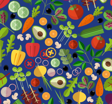 Carta da parati natura misto di verdure - TenStickers