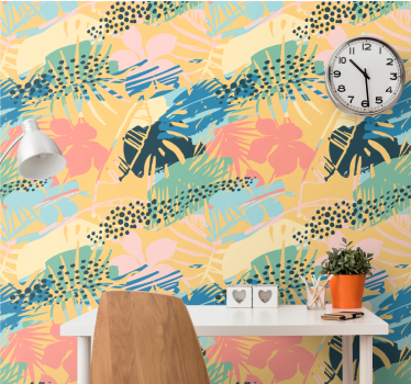 Carta da parati natura motivi floreali tropicali - TenStickers