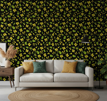 Carta da parati natura motivo floreale vibrante - TenStickers