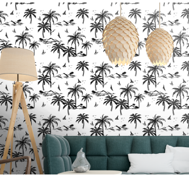 Carta da parati giungla paesaggio di un'isola tropicale - TenStickers