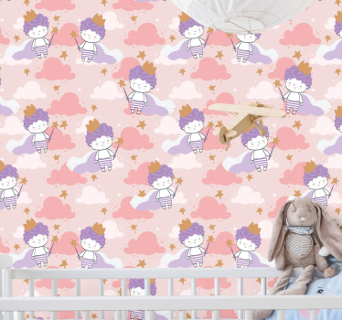 Carta da parati neonato fantasia cherubica - TenStickers