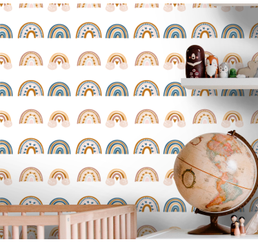 Carta da parati neonato modello di archi arcobaleno - TenStickers