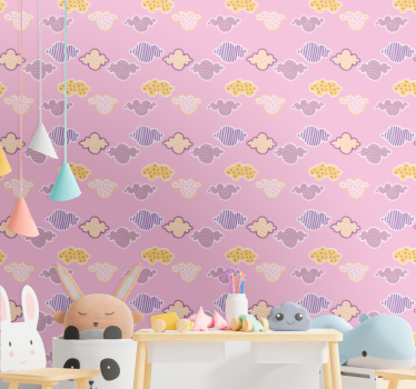 Carta da parati neonato modello di cieli nuvolosi - TenStickers