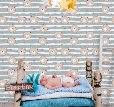 Carta da parati neonato modello orsetto - TenStickers