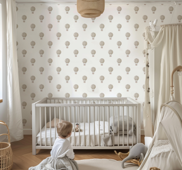 Carta da parati neonato palloncini grigi - TenStickers