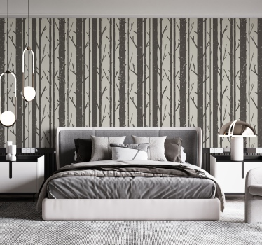 Carta da parati testata letto alberi invernali - TenStickers