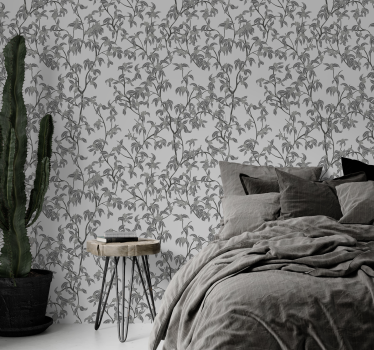 Carta da parati testata letto alberi minimalisti - TenStickers