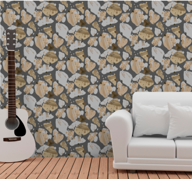 Carta da parati moderna texture grande motivo terrazzo - TenStickers