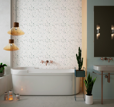 Carta da parati pietra Terrazo bianco - TenStickers