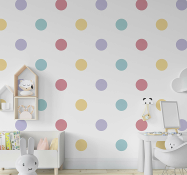 Carta da parati a pois palline colorate - TenStickers