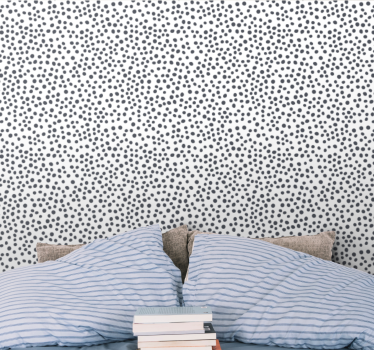 Carta da parati pois elegante motivo in bianco e nero - TenStickers