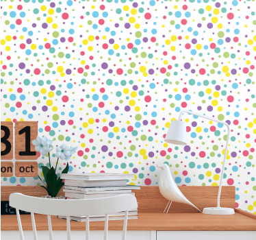 Carta da parati pois esplosione a pois - TenStickers