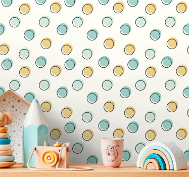 Carta da parati pois motivo circolare - TenStickers