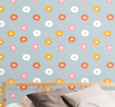 Carta da parati pois motivo floreale a pois - TenStickers