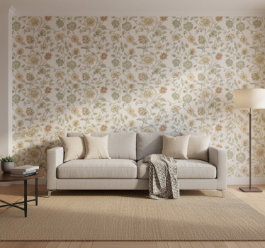 Carta da parati rustica fiore leggero decente - TenStickers