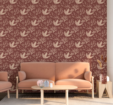 Carta da parati terracotta piante sottomarine - TenStickers