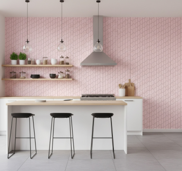 Carta da parati texture design geometrico rosa - TenStickers