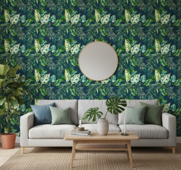 Carta da parati texture design vegetale giungla - TenStickers