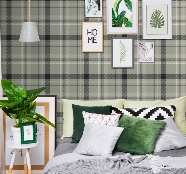 Carta da parati texture tartan verde urbano - TenStickers