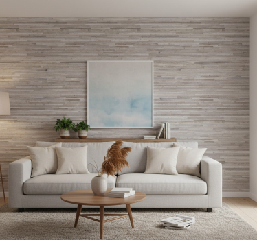 Carta da parati effetto legno motivo verticale scuro - TenStickers