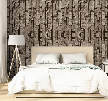 Carta da parati texture effetto pietra impilata - TenStickers