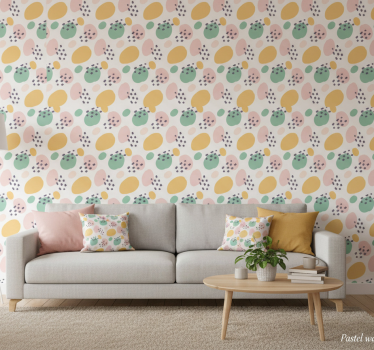 Carta da parati texture forme artistiche pastello - TenStickers