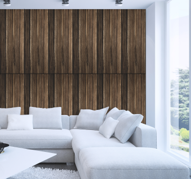 carta da parati texture legno scuro - TenStickers