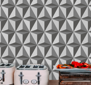 Carta da parati texture triangoli grigi 3d - TenStickers