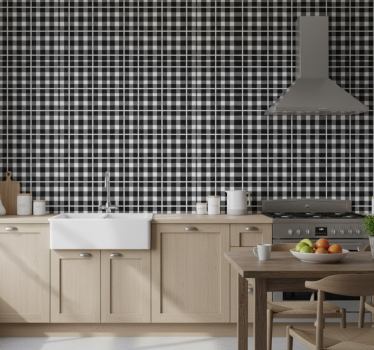 Carta da parati texture motivo a scacchi classico - TenStickers