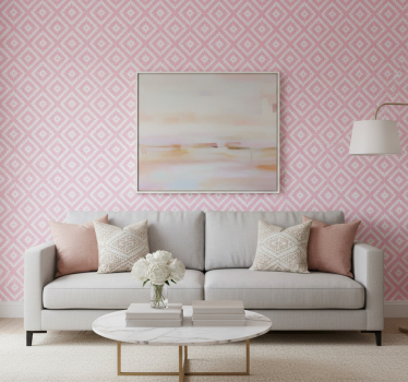 Carta da parati texture motivo geometrico rosa - TenStickers