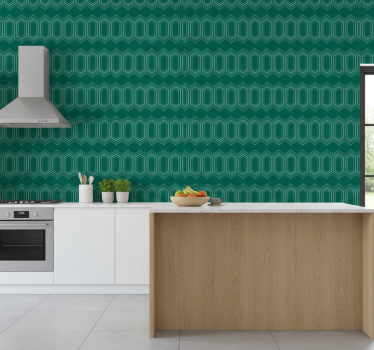 Carta da parati texture motivo geometrico verde - TenStickers
