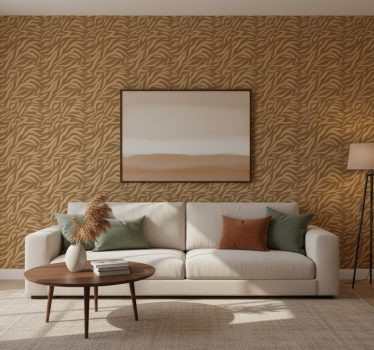 Carta da parati texture motivo tigre marrone e beige - TenStickers