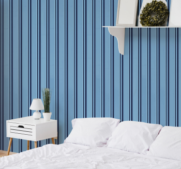 Carta da parati texture strisce blu verticali - TenStickers