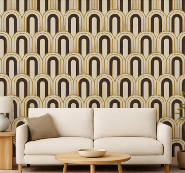 Carta da parati vintage archi art déco degli anni '70 - TenStickers