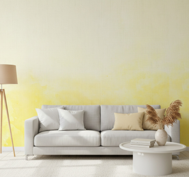 Carta da parati vintage effetto ombre giallo brillante - TenStickers