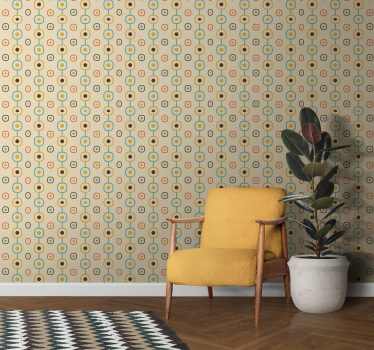 Carta da parati vintage texture Geometrico anni '60 - TenStickers