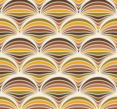 Carta da parati vintage texture motivo linee curve - TenStickers