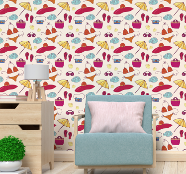 Carta da parati cameretta accessori fantasiosi - TenStickers