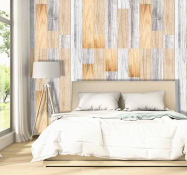 Carta da parati effetto legno effetto legno rustico dogato - TenStickers