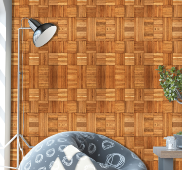 Carta da parati effetto legno modello di parquet - TenStickers