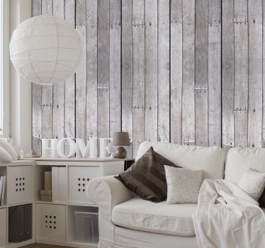 Carta da parati effetto legno pannelli rustici in legno - TenStickers
