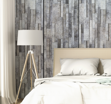 Carta da parati effetto pietra mosaico geometrico in pietra - TenStickers